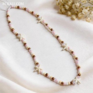 Beads Necklace With Sea Shell
